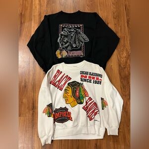 🔥2 Vintage Chicago Blackhawks Crewnecks - Size small🔥